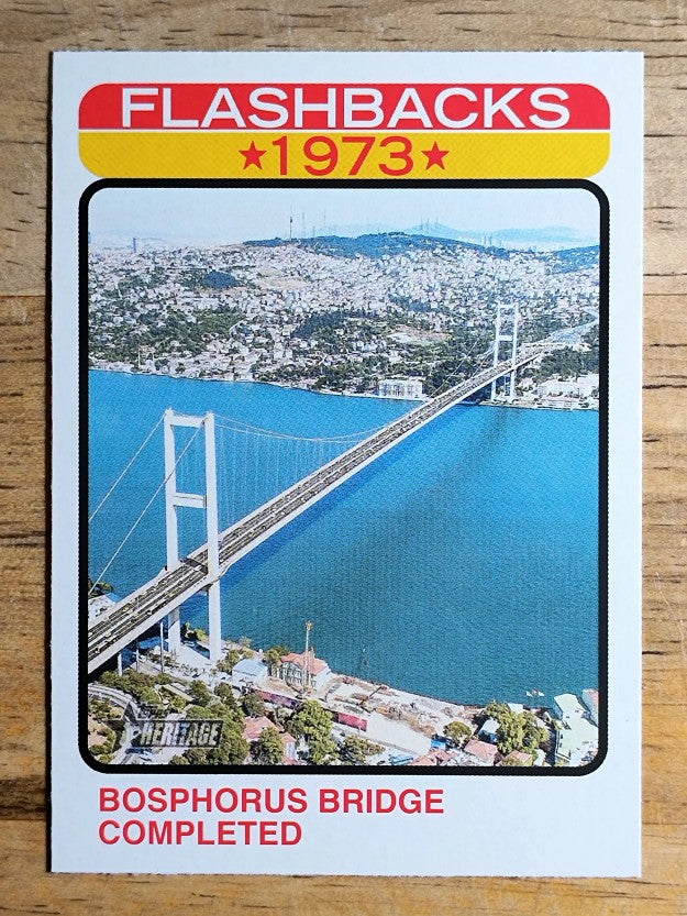 2022 Topps Heritage News Flashbacks #NF9 Bosphorus Bridge Completed