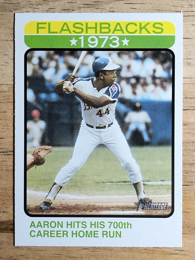 2022 Topps Heritage Baseball Flashbacks #BF9 Hank Aaron