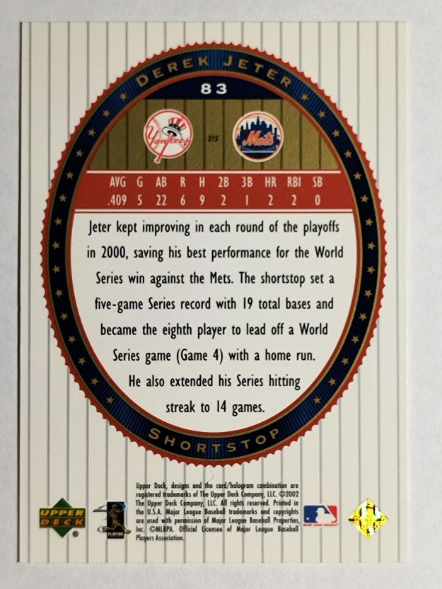 2002 Upper Deck World Series Heroes #83 Derek Jeter
