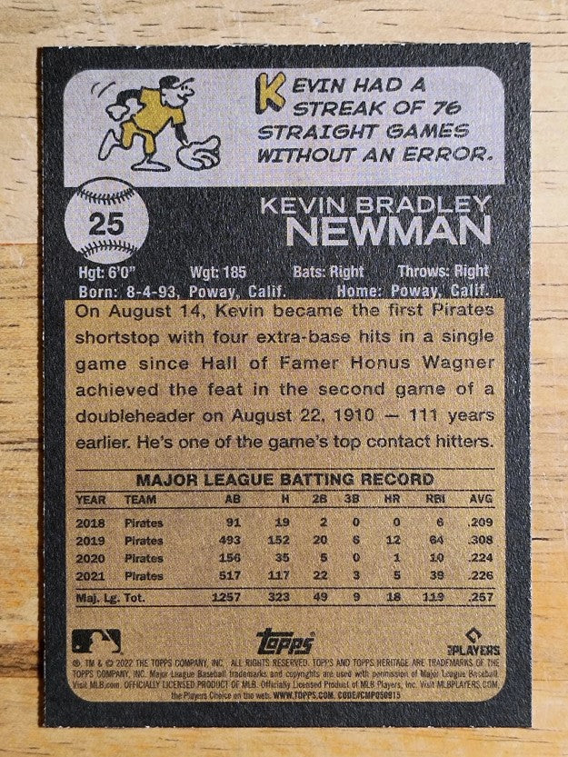 2022 Topps Heritage #25 Kevin Newman