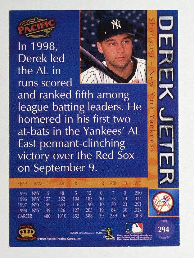 1999 Pacific #294 Derek Jeter