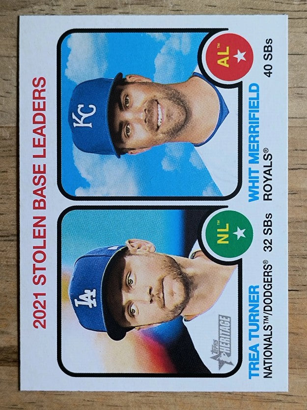 2022 Topps Heritage #64 Whit Merrifield/Trea Turner