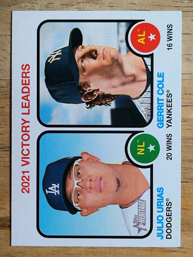 2022 Topps Heritage #65 Julio Urias/Gerrit Cole