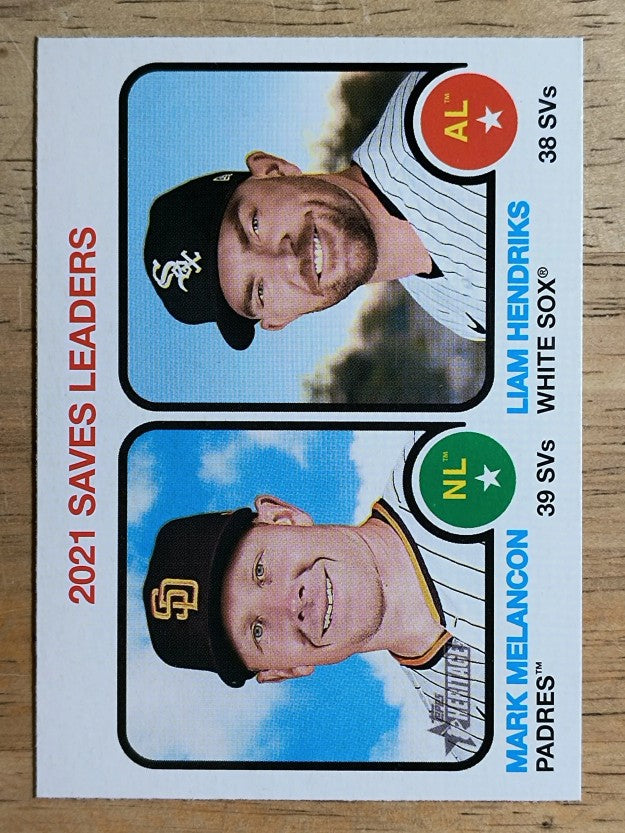 2022 Topps Heritage #66 Liam Hendriks/Mark Melancon