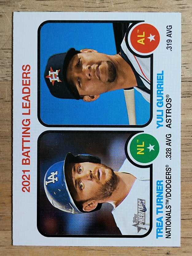 2022 Topps Heritage #67 Yuli Gurriel/Trea Turner