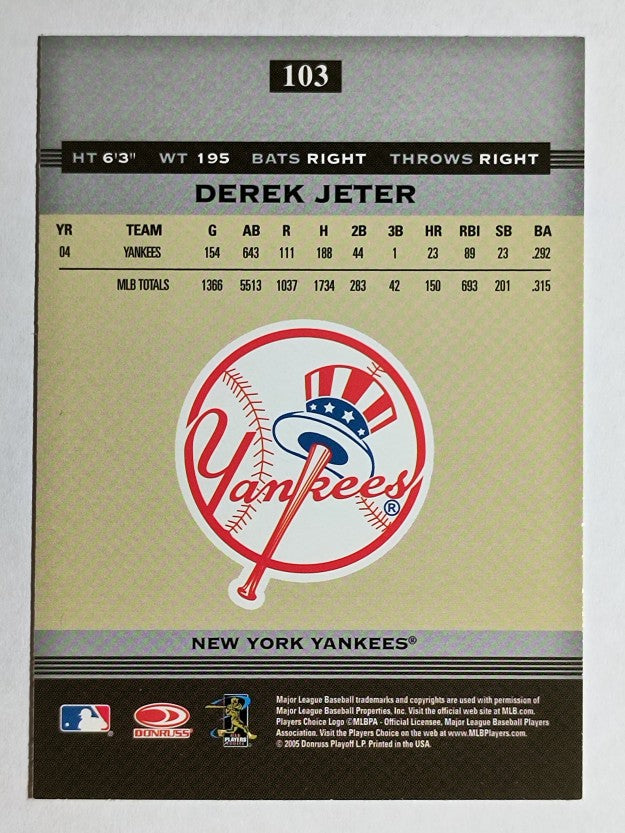 2005 Donruss Greats #103 Derek Jeter