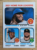 2022 Topps Heritage #68 Fernando Tatis Jr./Salvador Perez/Vladimir Guerrero Jr.
