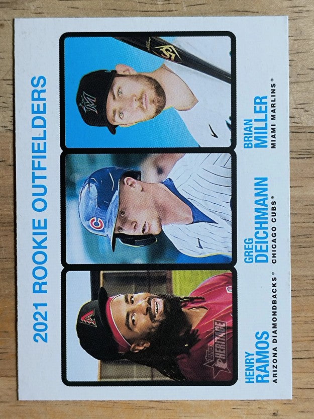 2022 Topps Heritage #71 Henry Ramos RC/Brian Miller RC/Greg Deichmann RC