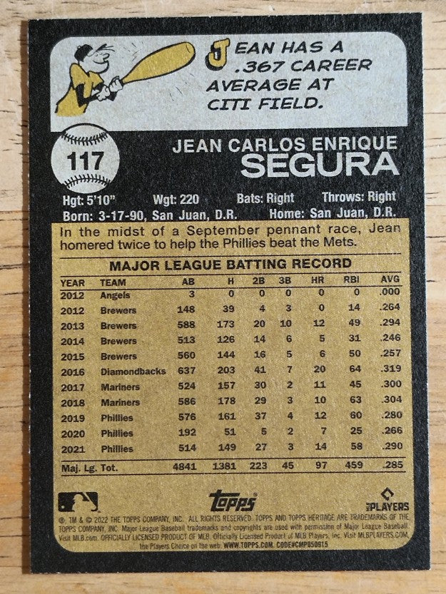 2022 Topps Heritage #117 Jean Segura
