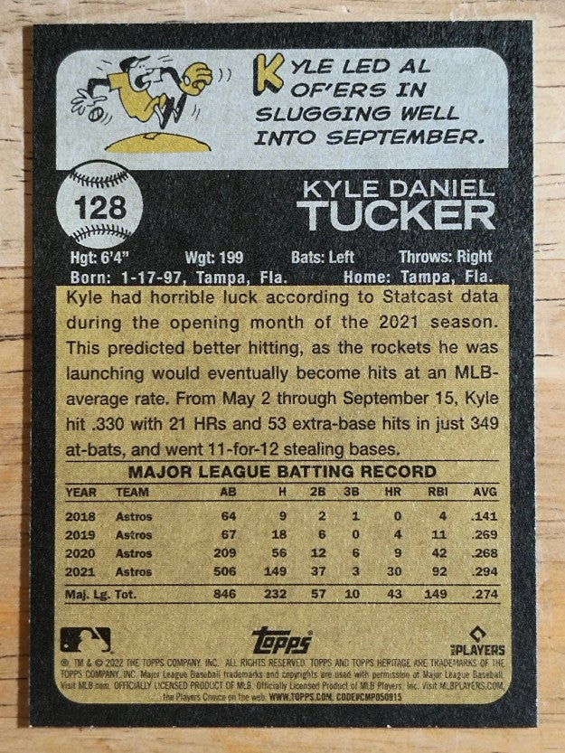 2022 Topps Heritage #128 Kyle Tucker