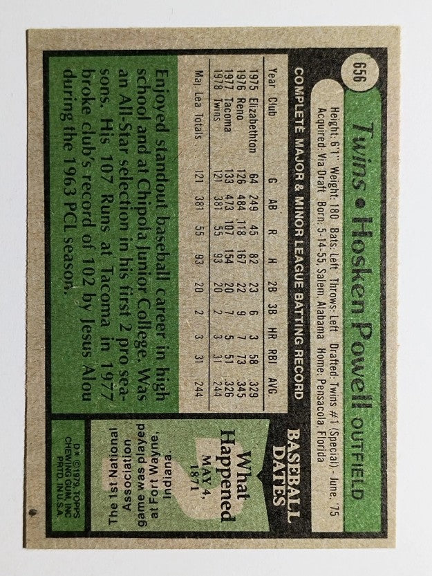 1979 Topps #656 Hosken Powell RC (VGEX)