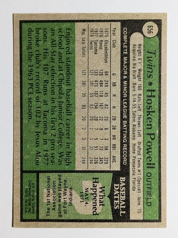 1979 Topps #656 Hosken Powell RC (EXMT)
