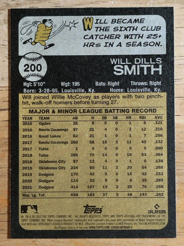 2022 Topps Heritage #200 Will Smith
