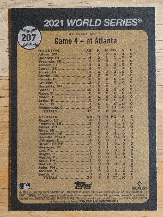 2022 Topps Heritage #207 Dansby Swanson