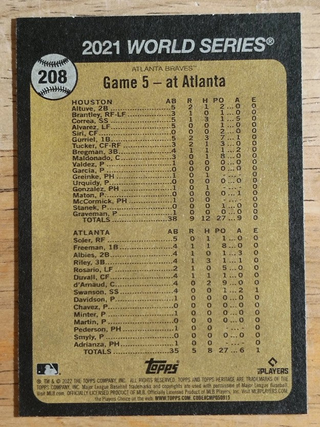 2022 Topps Heritage #208 Adam Duvall