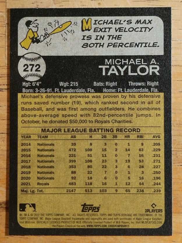 2022 Topps Heritage #272 Michael Taylor
