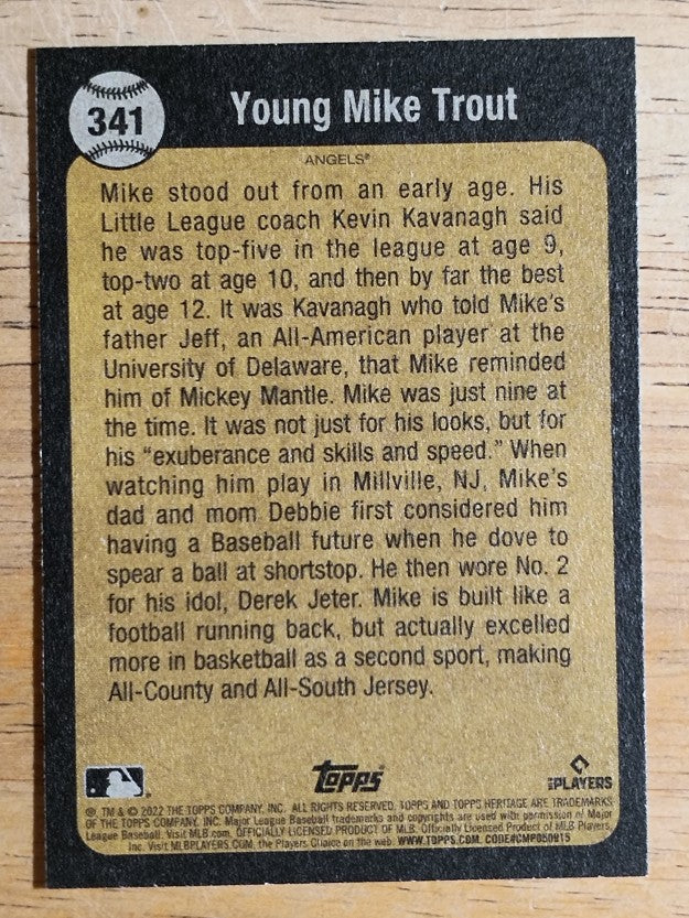 2022 Topps Heritage #341 Mike Trout
