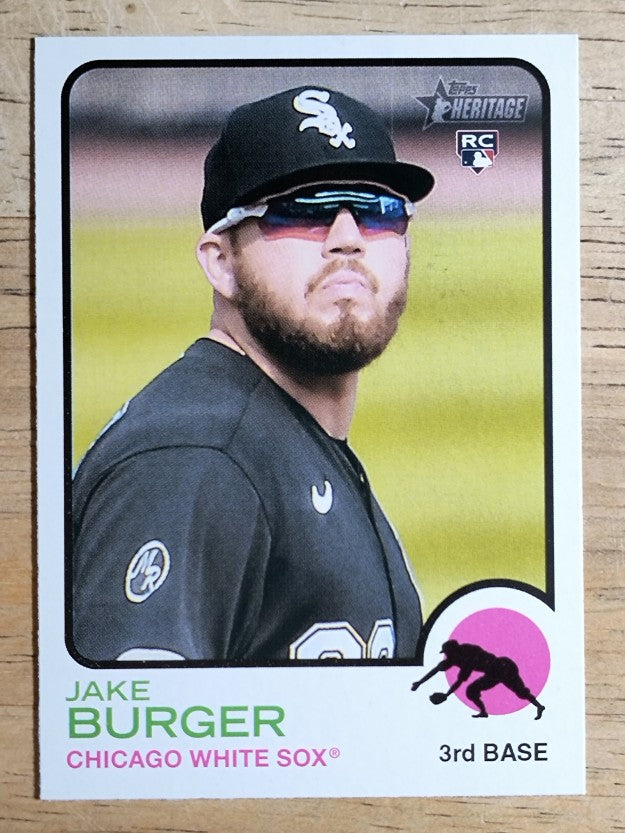 2022 Topps Heritage #381 Jake Burger RC