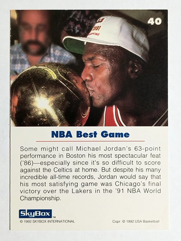 1992 SkyBox USA #40 Michael Jordan/NBA Best Game