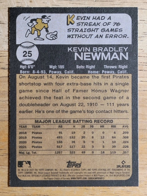 2022 Topps Heritage #25 Kevin Newman