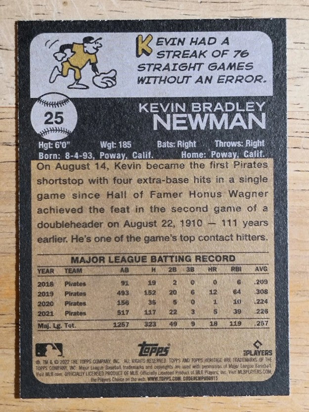 2022 Topps Heritage #25 Kevin Newman