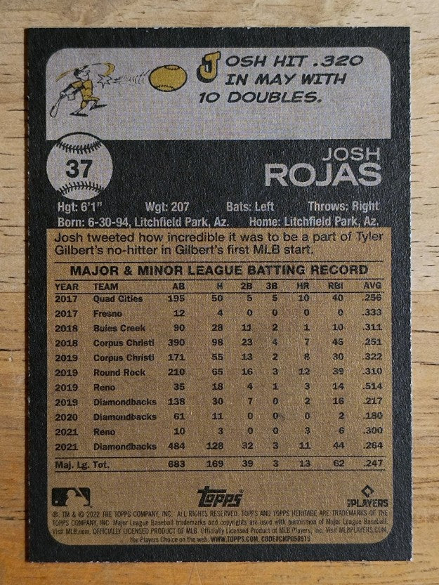 2022 Topps Heritage #37 Josh Rojas