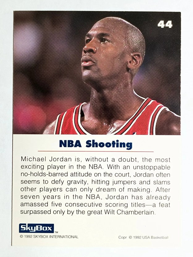 1992 SkyBox USA #44 Michael Jordan/NBA Shooting
