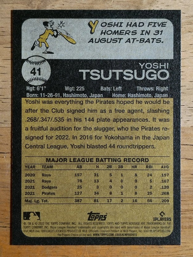 2022 Topps Heritage #41 Yoshi Tsutsugo