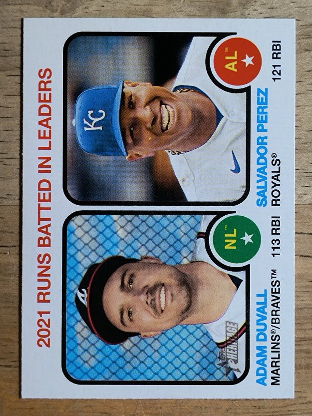 2022 Topps Heritage #62 Salvador Perez/Adam Duvall