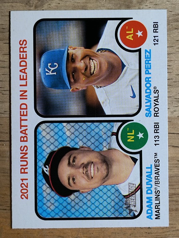 2022 Topps Heritage #62 Salvador Perez/Adam Duvall