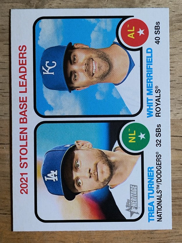 2022 Topps Heritage #64 Whit Merrifield/Trea Turner