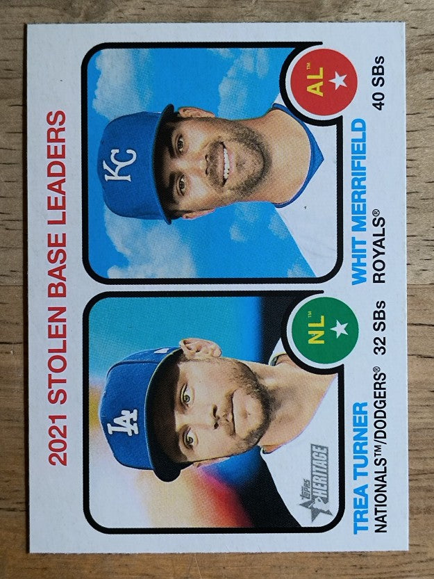 2022 Topps Heritage #64 Whit Merrifield/Trea Turner