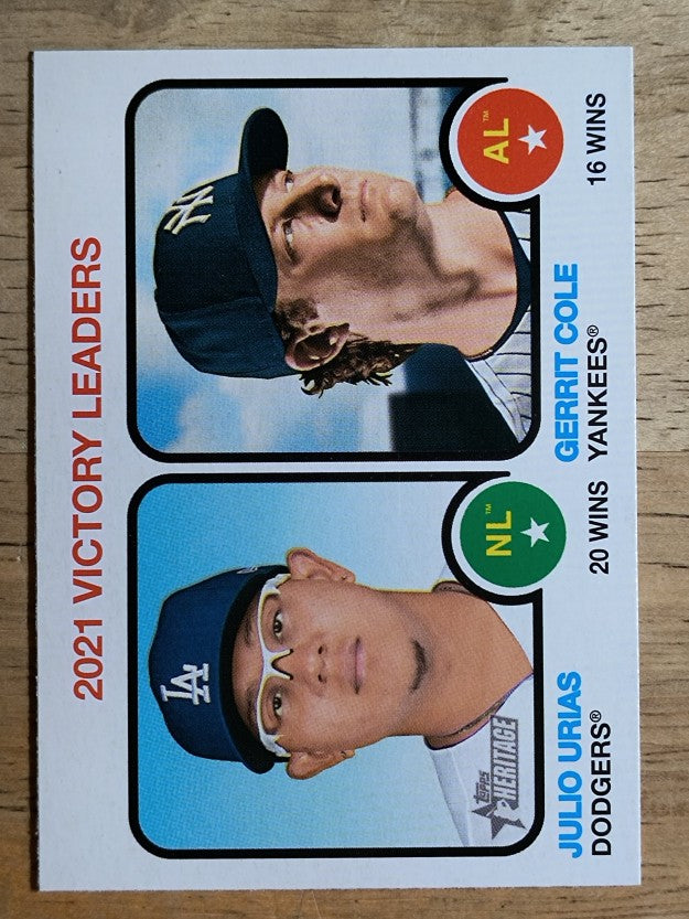2022 Topps Heritage #65 Julio Urias/Gerrit Cole