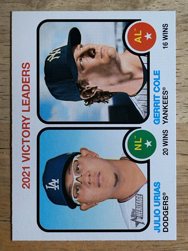 2022 Topps Heritage #65 Julio Urias/Gerrit Cole