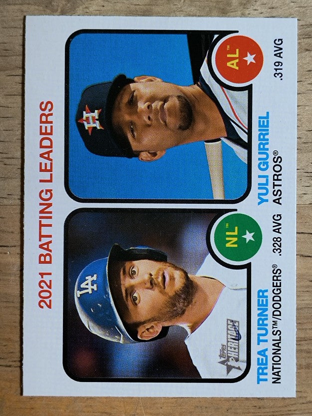 2022 Topps Heritage #67 Yuli Gurriel/Trea Turner