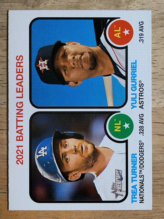 2022 Topps Heritage #67 Yuli Gurriel/Trea Turner