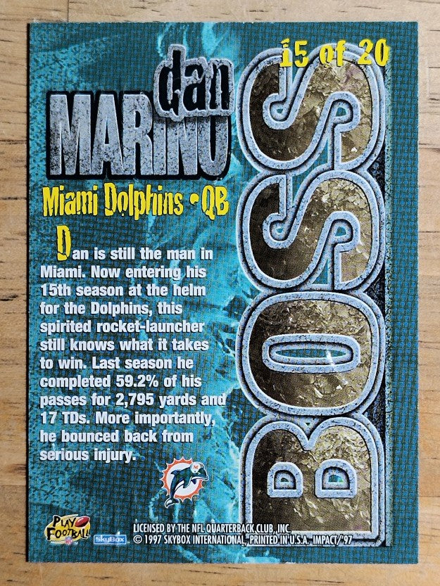 1997 SkyBox Impact Boss #15 Dan Marino