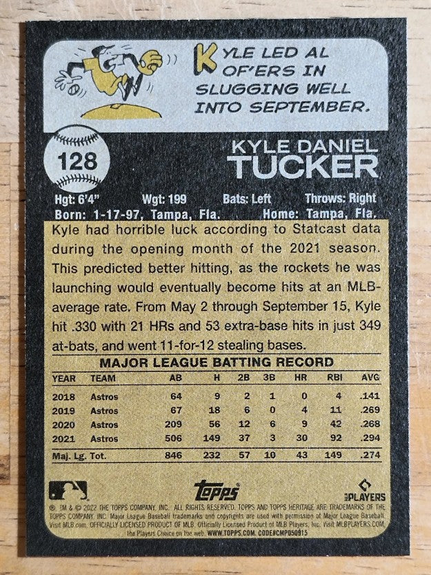 2022 Topps Heritage #128 Kyle Tucker