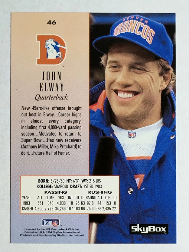 1994 SkyBox Premium #46 John Elway