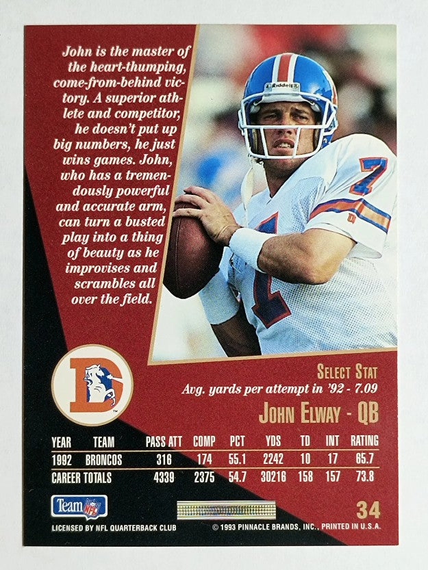 1993 Select #34 John Elway
