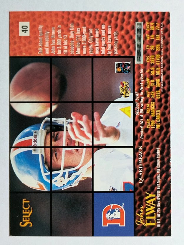 1996 Select #40 John Elway