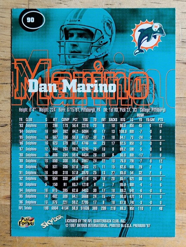 1997 SkyBox Premium #90 Dan Marino