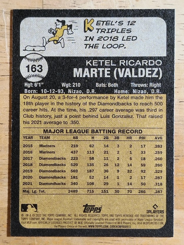 2022 Topps Heritage #163 Ketel Marte