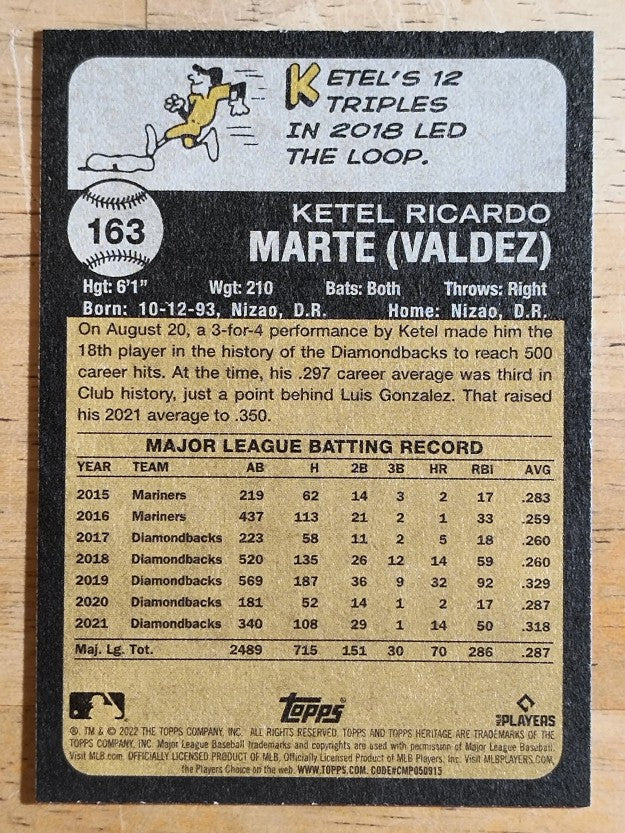 2022 Topps Heritage #163 Ketel Marte