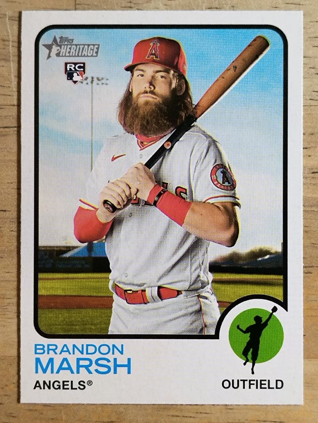 2022 Topps Heritage #176 Brandon Marsh RC