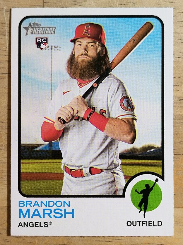 2022 Topps Heritage #176 Brandon Marsh RC