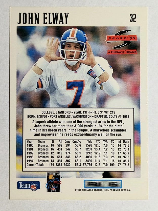 1995 Score #32 John Elway