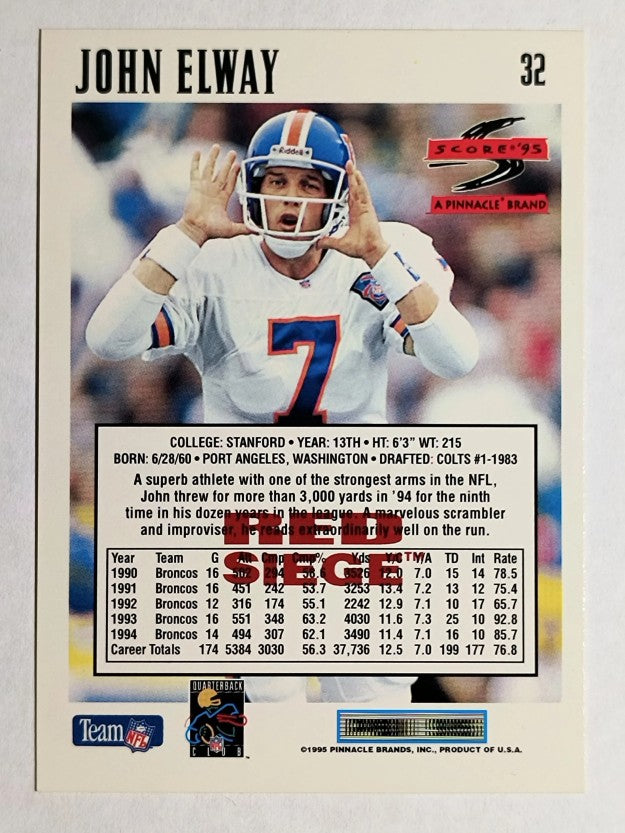 1995 Score Red Siege #32 John Elway