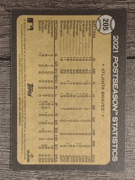 2022 Topps Heritage #205 Austin Riley