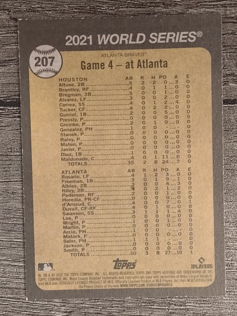 2022 Topps Heritage #207 Dansby Swanson
